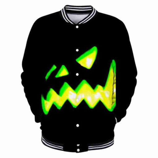 Halloween Black & Green Varsity Jacket
