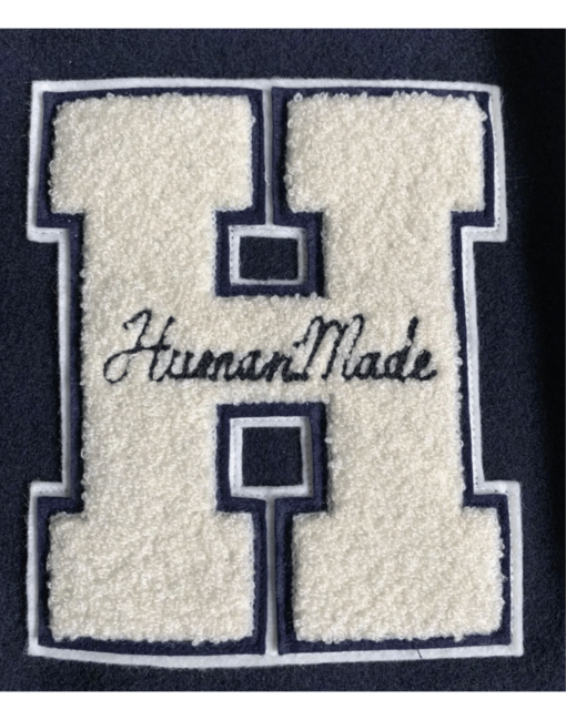 Human Made Letterman Black and White Varsity Jacket - Image 5