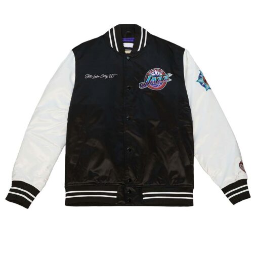 NBA Team Origins Varsity Satin Jacket Utah Jazz by TJS - Image 2