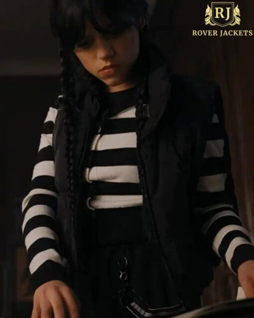 Jenna Ortega Addams Black Vest - Image 3