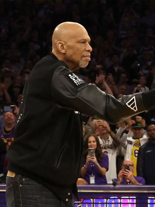 NBA Kareem Abdul-Jabbar Captain 33 Letterman Leather Jacket by TJS - Image 3