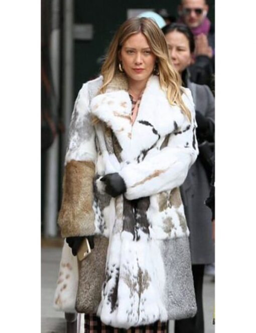 Younger Hilary Duff Fur Coat - Image 3