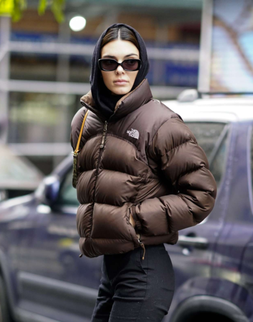 Kendall Jenner North Face Brown Jacket - Image 2