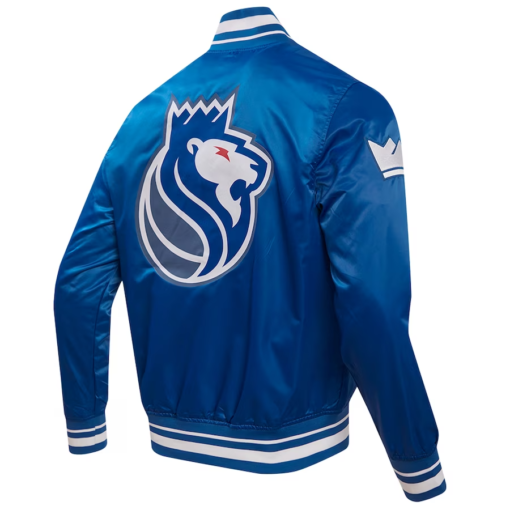NBA Men's Sacramento Kings Pro Standard Blue 202324 City Edition Satin Full-Snap Jacket by TJS - Image 3