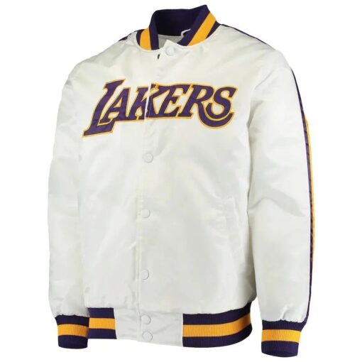 Los Angeles Lakers Satin Varsity Jacket - Image 2