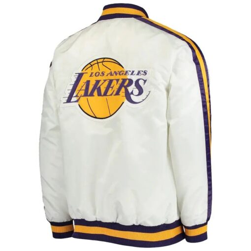 Los Angeles Lakers Satin Varsity Jacket - Image 3