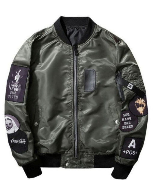 Men's MA-1 Flight Jacket With Patches