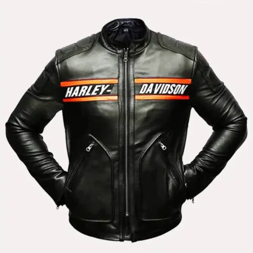 Davidson Black Leather Jacket - Image 2