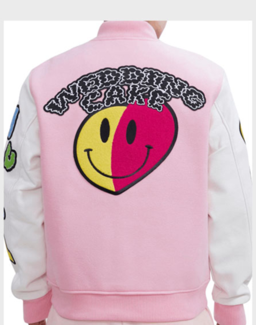 Men’s Cake Pink Hustle & Smoke Varsity Jacket - Image 2