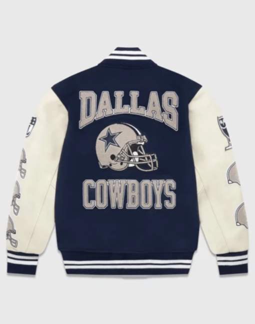 Navy Blue OVO NFL Varsity Jacket - Image 2