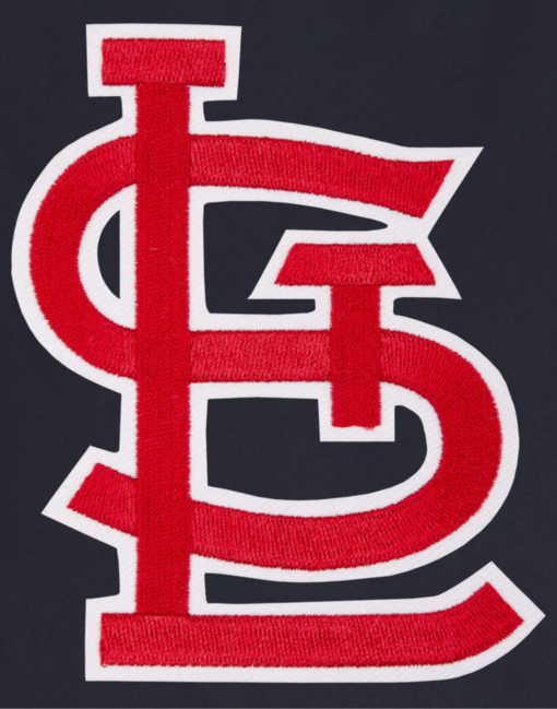 Navy Blue St Louis Cardinals Letterman Jacket - Image 4