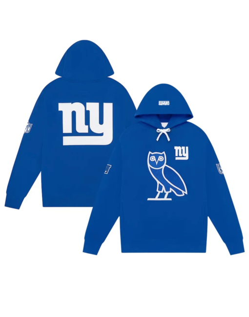 New York Giants OVO Blue Hoodie - Image 3