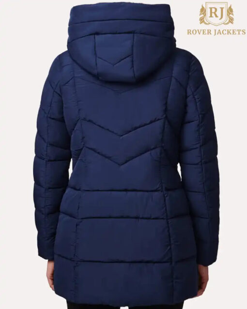 Hooded Water Resistant Pink Puffer Jacket - Image 6