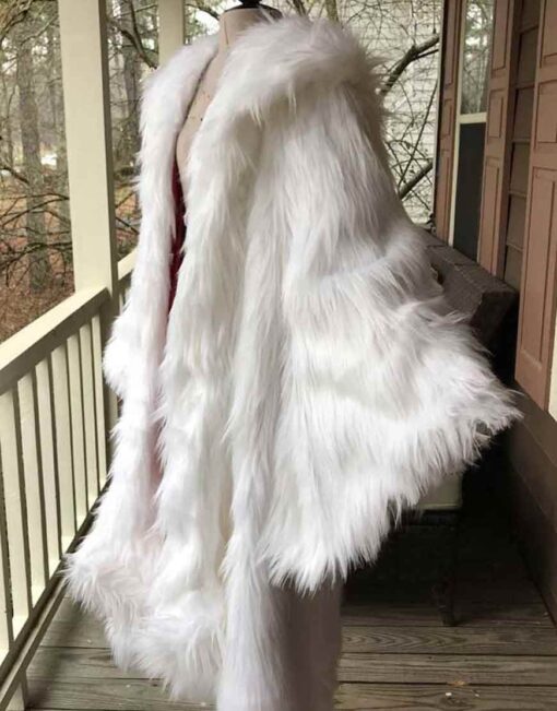 Once Upon a Time Cruella Deville White Fur Coat - Image 3
