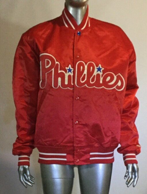 Phillies Satin Bomber Jacket