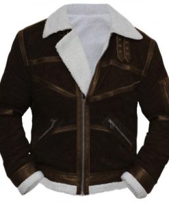 50 Cent Style Aviator Genuine Real Leather Jacket