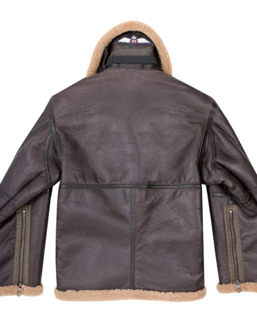 RAF Fighter Weight Sheepskin Bomber Jacket - Image 4