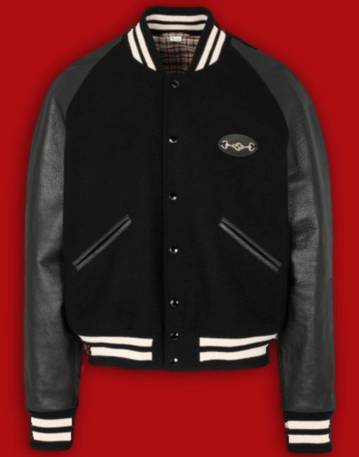 Red And Black Lil Baby Leather Varsity Jacket - Image 5