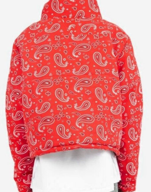 Red Bandana Puffer Jacket - Image 2