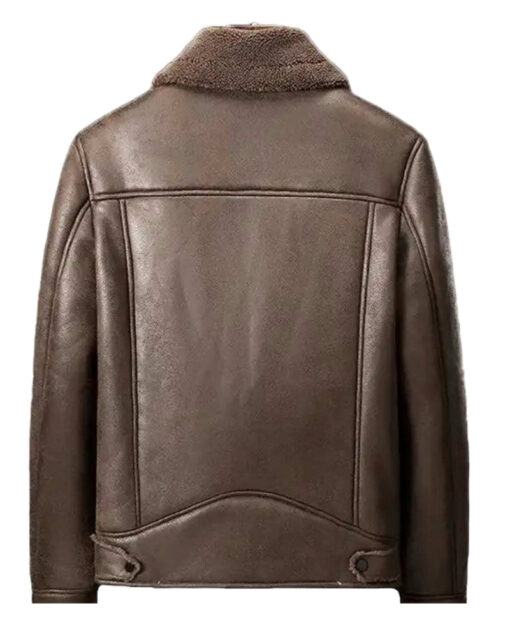 Thickened Lamb Wool Motorcycle Leather Jacket - Image 2