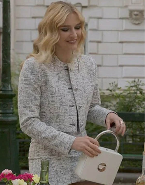 S03 Emily In Paris Camille Tweed Jacket - Image 4