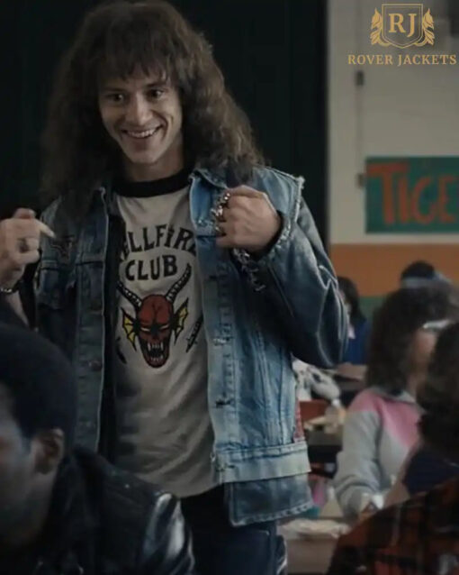 STRANGER THINGS S04 EDDIE MUNSON DENIM JACKET - Image 2