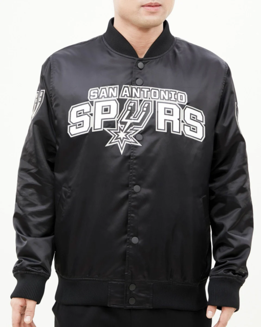 NBA San Antonio Spurs Big Logo Men´S Satin Jacket by TJS - Image 2