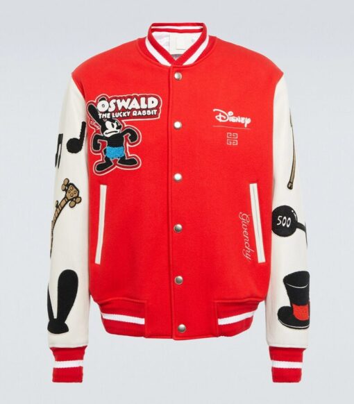 Disney Los Angeles Red and White Varsity Jacket - Image 3