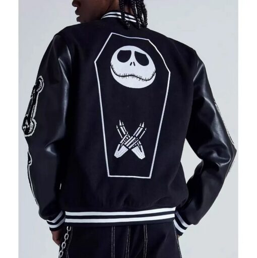 The Nightmare Before Christmas Jack Varsity Jacket - Image 2