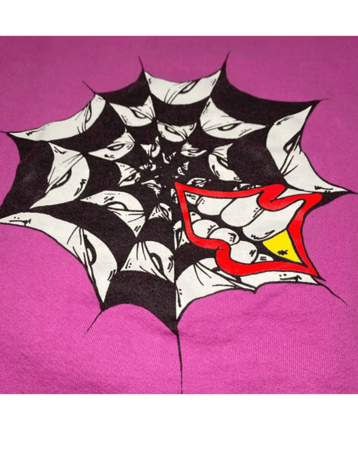 Spider Web Purple Chrome Hearts Hoodie - Image 5