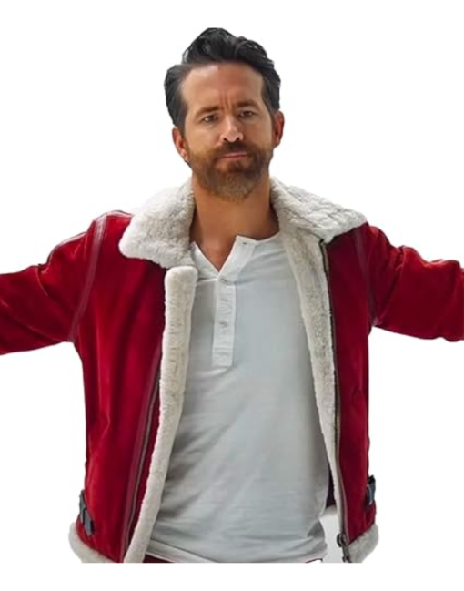 Spirited Ryan Reynolds Shearling Jacket - Image 6
