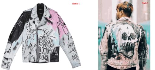 Lil Peep Never Say Die Painted Jacket - Image 6