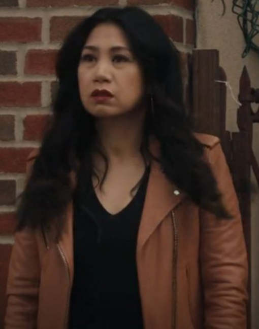 The Equalizer S03 Liza Lapira Brown Leather Jacket - Image 3