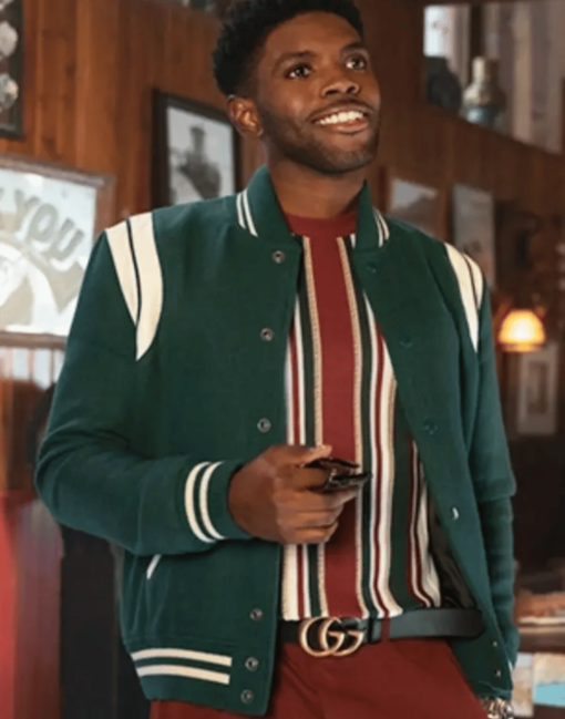 Tian Richards Tom Swift Green Bomber Jacket - Image 3