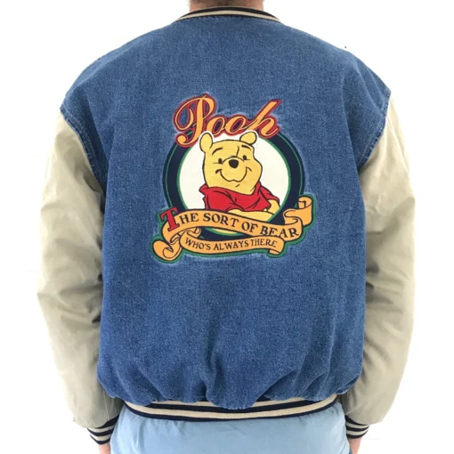 Winnie The Pooh Denim Varsity Jacket - Image 2