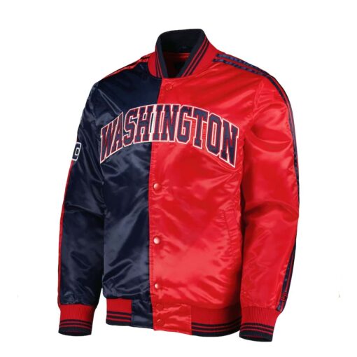 NBA Men's Washington Wizards Starter NavyRed Fast Break Satin Full-Snap Jacket by TJS - Image 3