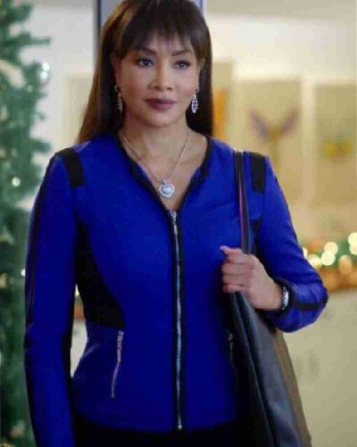 A Cozy Christmas Inn Vivica A. Fox Blue Jacket