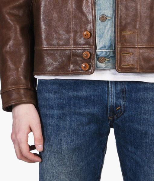 Albert Einstein Vintage Leather Jacket - Image 6
