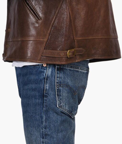 Albert Einstein Vintage Leather Jacket - Image 5