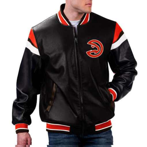NBA Atlanta Hawks Leather Jacket For Men and Women - Image 2