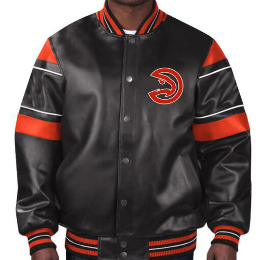NBA Atlanta Hawks Leather Jacket For Men and Women - Image 2