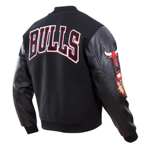 NBA CHICAGO BULLS CLASSIC WOOL MEN'S VARSITY JACKET - Image 3