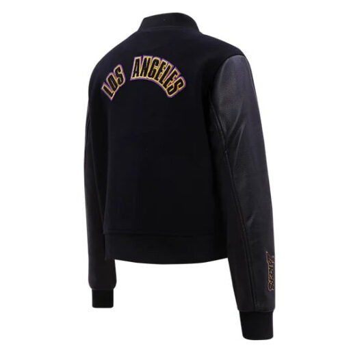 NBA LOS ANGELES LAKERS CLASSIC WOOL WOMEN'S VARSITY JACKET - Image 3