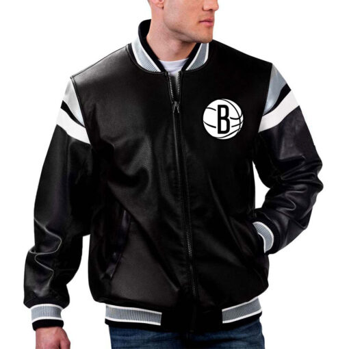 NBA Brooklyn Nets Leather Jacket For Men and Women - Image 2
