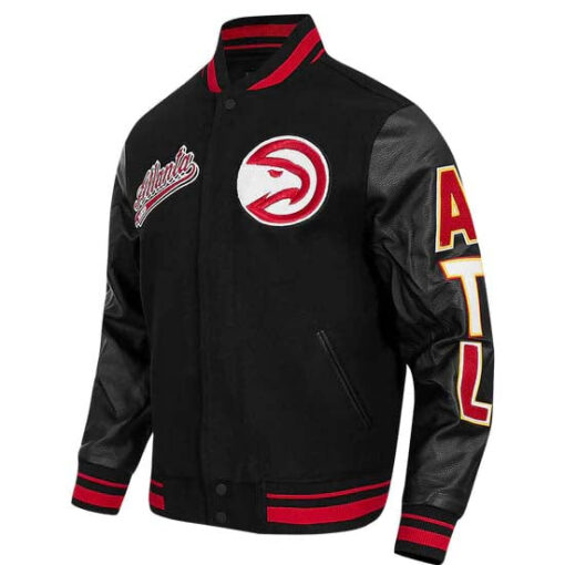 NBA ATLANTA HAWKS SCRIPT TAIL MEN'S RIB WOOL VARSITY - Image 4