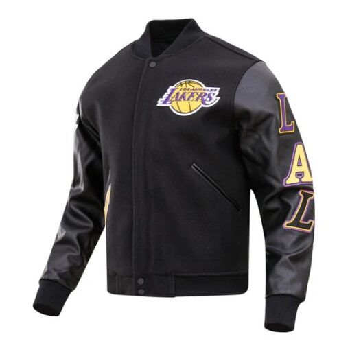NBA LOS ANGELES LAKERS CLASSIC WOOL MEN'S VARSITY JACKET - Image 4