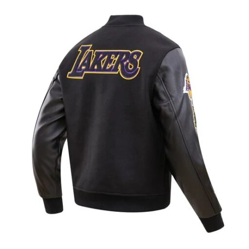 NBA LOS ANGELES LAKERS CLASSIC WOOL MEN'S VARSITY JACKET - Image 3