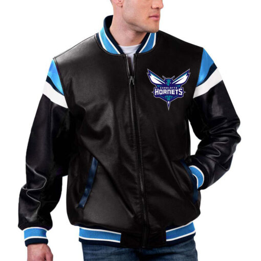 NBA Charlotte Hornets Leather Jacket For Men and Women - Image 2