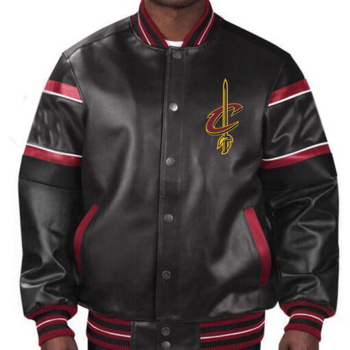 NBA Cleveland Cavaliers Leather Jacket For Men and Women - Image 2
