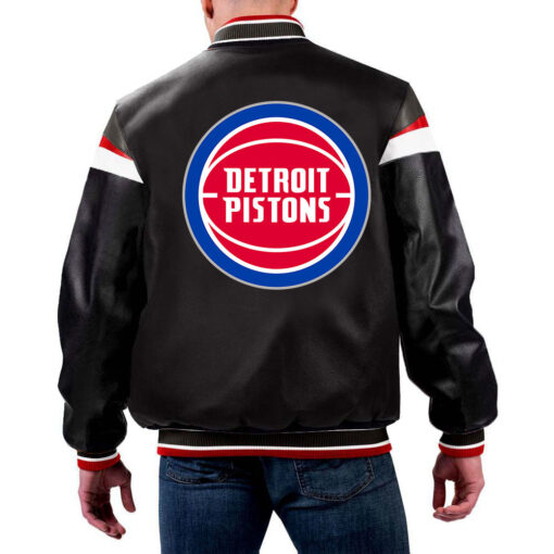 NBA Detroit Pistons Leather Jacket For Men and Women